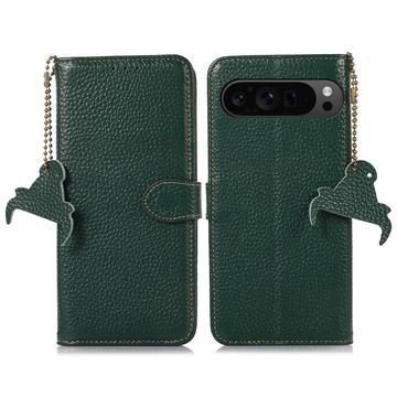 Funda con RFID para Google Pixel 9 Pro XL - Estilo Cartera - Verde
