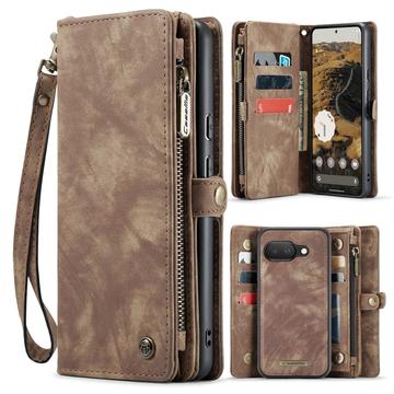 Funda tipo billetera multifuncional 2 en 1 Caseme 008 para Google Pixel 9a - Marrón