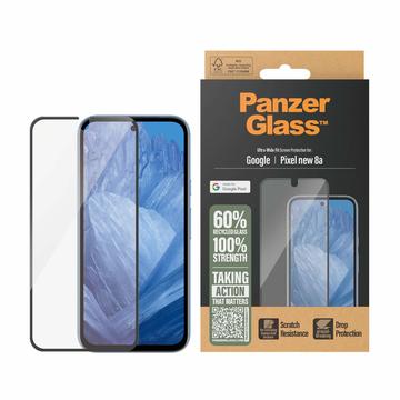 Protector de Pantalla PanzerGlass Ultra-Wide Fit EasyAligner para Google Pixel 9a - Borde Negro