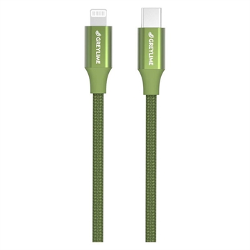 Cable USB-C / Lightning Trenzado GreyLime 18W - Certificado MFi - 1m