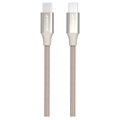 Cable USB-C / USB-C Trenzado GreyLime - 2m - Beige
