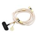 Correa cruzada y cable USB-C Guess 4G Charm - 1.5m - Beige