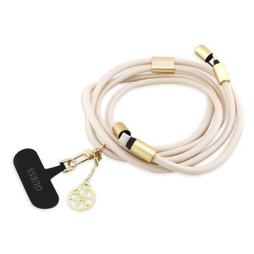 Correa cruzada y cable USB-C Guess 4G Charm - 1.5m - Beige