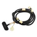 Correa cruzada y cable USB-C Guess 4G Charm - 1.5m - Negro