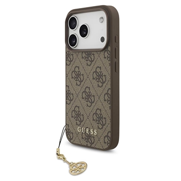 Funda híbrida iPhone 17 Pro Guess 4G Charm - Compatible con MagSafe - Marrón