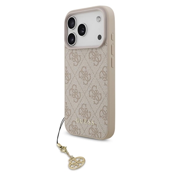 Funda híbrida iPhone 17 Pro Guess 4G Charm - Compatible con MagSafe - Rosa