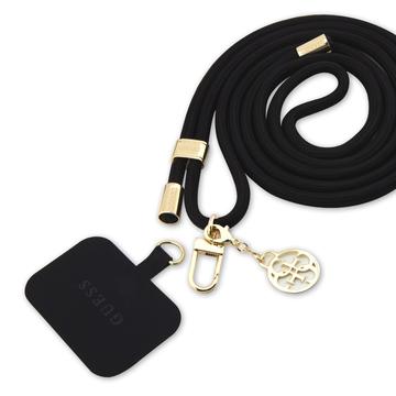 Correa cruzada universal Guess 4G Charm - Negro