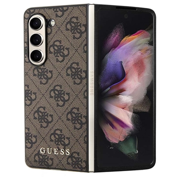 Carcasa Híbrida Guess 4G Charms Collection para Samsung Galaxy Z Fold5 - Marrón
