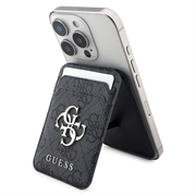 Tarjetero metálico con logotipo Guess 4G y soporte - Compatible con MagSafe