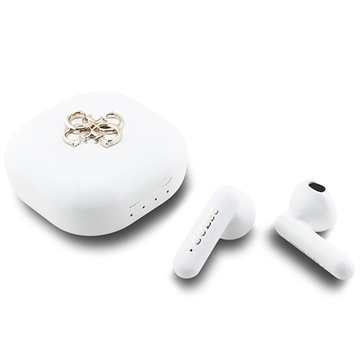Auriculares True Wireless Guess 4G Metal Logo - Blanco