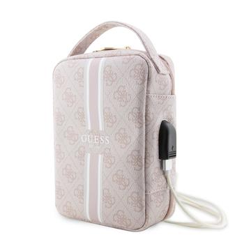Bolsa de viaje universal Guess 4G con estampado de rayas - Rosa