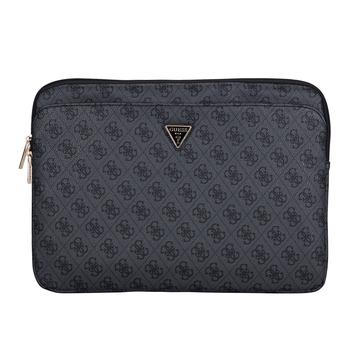 Funda para portátil Guess 4G con bolsillo con cremallera y logotipo triangular - 14" - Negro
