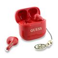 Auriculares True Wireless Guess Charm con efecto brillante y logotipo clásico estampado - Rojo
