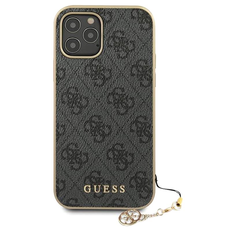 Carcasa Guess Charms Collection 4G para iPhone 12/12 Pro - Gris