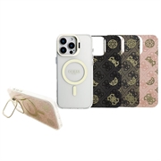 iPhone 16 Pro Max Guess Funda MagSafe con marco de cámara con soporte galvanizado y fondos intercambiables