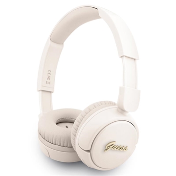 Auriculares On-Ear Bluetooth 5.3 Guess Metal Logo Script - Beige