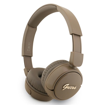 Auriculares On-Ear Bluetooth 5.3 Guess Metal Logo Script - Marrón