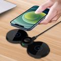 H20 3 en 1 15W Wireless Charger Fast Charging Pad Station Soporte para Smartphone/Smart Watch/Earphone