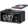 H7 Reloj despertador multifunción / Altavoz Bluetooth con carga USB/inalámbrica - Negro