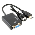 Adaptador HDMI / VGA con Cable Auxiliar de 3.5mm