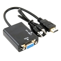 Adaptador HDMI / VGA con Cable Auxiliar de 3.5mm
