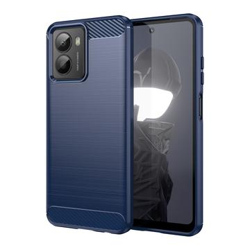 Carcasa de TPU Brushed para HMD Fusion - Fibra de Carbono - Negro - Azul