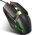 Ratón con cable HXSJ S200 Colorido ratón luminoso para juegos
