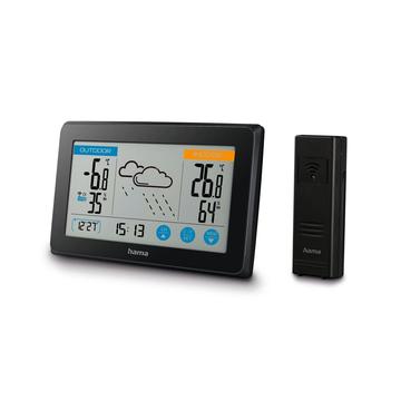 Estación Meteorológica Hama Touch con Sensor Inalámbrico para Exteriores - Negro