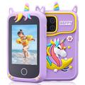Happy Unicorn Z10 X Type Juguete inteligente para niños con cámara, 20 juegos y reproductor de música - Morado