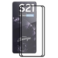 Protector de Pantalla - 9H - Hat Prince Full Size para Samsung Galaxy S21 5G - 2 piezas - Borde Negro