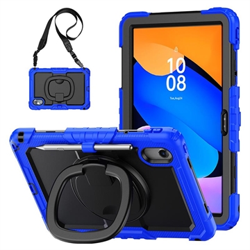 Funda con Correa de Mano Heavy Duty 360 para Lenovo Tab M11/Idea Tab - Azul Oscuro