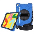 iPad 10.2 Heavy Duty 360 Case with Hand Strap - Blue / Black