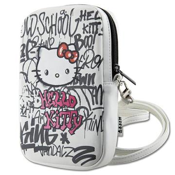 Bolso bandolera Hello Kitty Graffiti Kitty Head Smartphone - Blanco