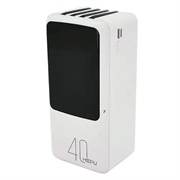 Hepu XL HP210 40000mAh Power Bank con cables USB-C/Lightning/USB-A/MicroUSB - Blanco