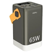 Hepu XXL HP211 60000mAh Banco de energía con 2xUSB-C PD, 4xUSB-A - 65W - Negro