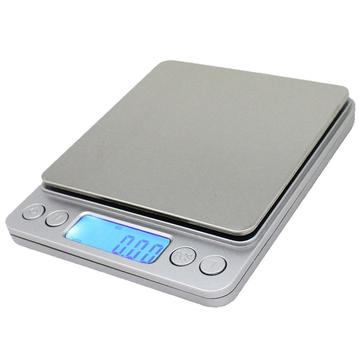 Balanza digital de cocina de alta precisión - 3000g/0.1g - Plata