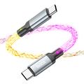 Cable Hoco U112 Shine 60W USB-C / USB-C - 1m - Gris
