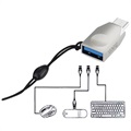 Adaptador OTG USB 3.1 Tipo-C / USB 3.0 Hoco UA9 - Plateado
