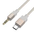 Hoco UPA32B Cable de audio de USB-C a 3.5mm - 1m - Dorado