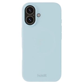 Funda de silicona Holdit iPhone 16 - Azul mineral