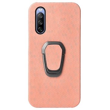 Funda con Diseño de Panalcon Anillo Soporte para Sony Xperia 10 IV - Rosa
