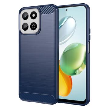 Carcasa de TPU Brushed para Honor 200 Smart/X7c - Fibra de Carbono - Azul