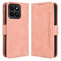 Funda tipo billetera con tarjetero para Honor 200 Smart/X7c - Rosa