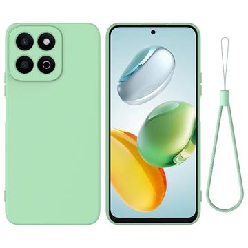 Honor 200 Smart/X7c Funda de silicona líquida con correa de mano