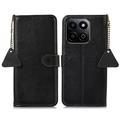 Funda con RFID para Honor 200 Smart/X7c - Estilo Cartera - Negro