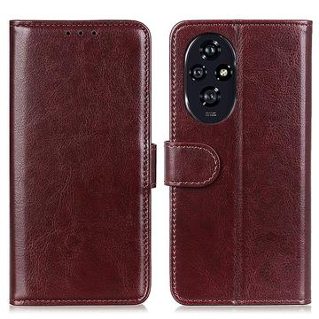 Funda de cartera con cierre magnético para Honor 200 - Marrón