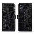 Funda Crocodile con RFID para Honor 400 Lite - Estilo Cartera - Negro