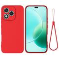 Honor 400 Lite Funda de silicona líquida con correa de mano