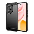 Carcasa de TPU Brushed para Honor 400 Pro - Fibra de Carbono - Negro