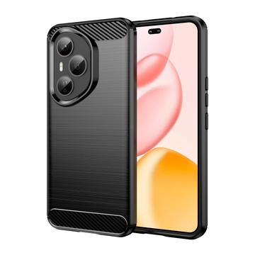 Carcasa de TPU Brushed para Honor 400 Pro - Fibra de Carbono - Negro